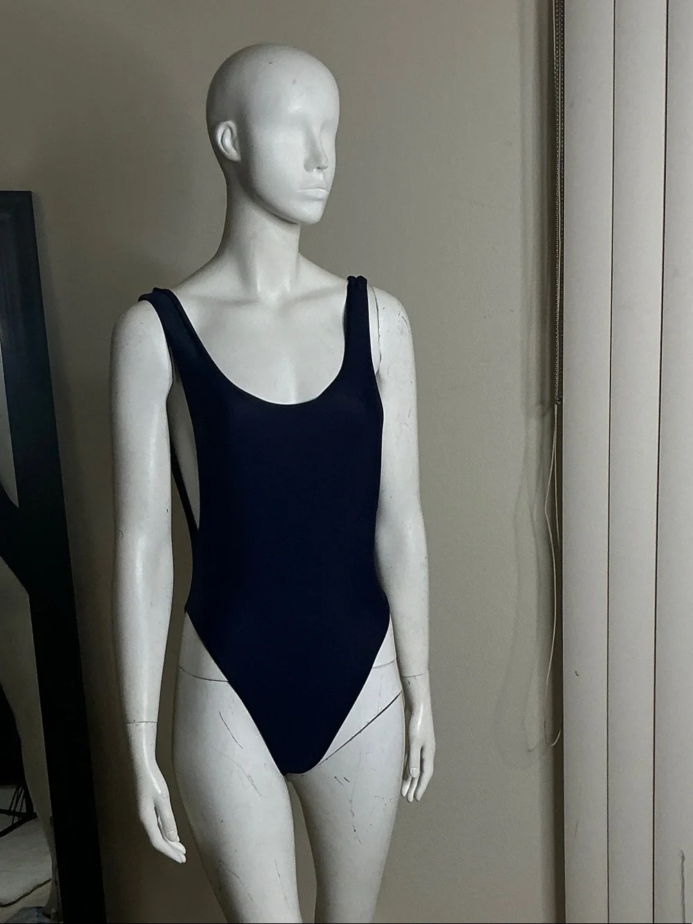 Women’s Navy Scoop-Back One-Piece Swimsuit